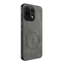 For Oneplus 15 Vintage Business Phone Case Cover Sheepskin Leather Magnetic Case for Oneplus 15 Wireless Case Mobile Phone Coque Oneplus 15 pilka