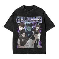 Summer Jujutsu Kaisen Choso Anime  Washed T Shirt Merch Oversize T-Shirts for  Women Summer Short Sleeve Tee Clothing S įvairiaspalvis