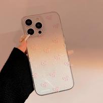 Pink bow Apple 16 mobile phone case 14 glitter iphone17promax is suitable for 11 powder brackets and 12 generations of hair. 17promax