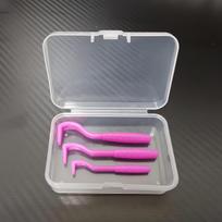 4pcs/set Tick Removal Tool Set,More Effective and Safer,Tick Removal Tools for Dogs,Suitable for Dogs, Cats, Horses, and Humans rožinė raudona spalva