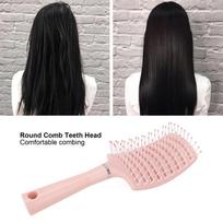 Anti-Hair Loss Vented Paddle Hair Brush Large Styling Hair Brush Scalp Massage Comb  For Women rožinė