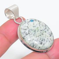 Natural K2 Blue Azurite Gemstone 925 Sterling Silver Jewelry Pendant 1.81  T4S18