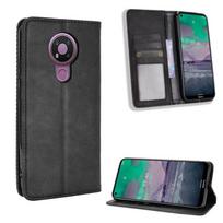 Flip Cover For Nokia 2.4,Nokia 3.4,Nokia 5.4 Leather Case [Flip Vintage Leather] Shockproof Durable Retro Phone Case for Nokia 2.4 juoda
