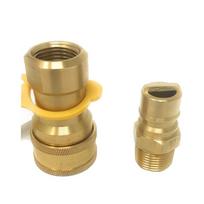 Quick Connecting Propane Fitting Brass Plug for Gas Appliances with Safety Features Outdoor Cooking Accessories 1