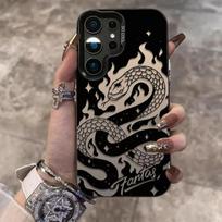 Black Snake Case for Samsung Galaxy S25 Ultra/S24/A55/A56/S21 Samsung A55 5G