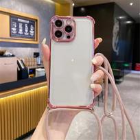 Crossbody Lanyard Shockproof Case For Infinix Note 40 30 Pro Plus 4G Smart 8 2020 Hot 50 40 30 Silicon Clear Phone Plating Cover Infinix Note 40