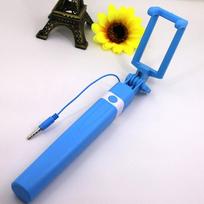 New Mini Wire Controlled Selfie Stick Pink/Blue/Black Suitable for Android 3.5mm Plug Selfie Stick Shrinkage 18cm Stretch 72cm
