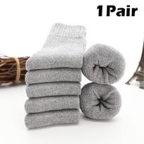 Men Merino Wool Sock Super Thick Thermal Hiking Winter Warm Boot Heavy Soft Cozy Socks for Cold Weather Plush Boots Tube Socks One size-(38-45)