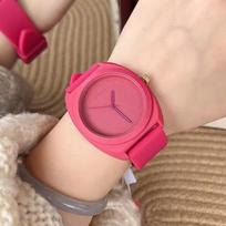 Watch Waterproof Silicone Student Ladies Dopamine Color Large Dial Women'S Watch raudona