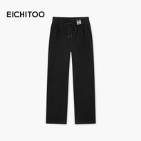 EICHITOO Women's Classic Corduroy Wide-Leg Casual Pants M juoda