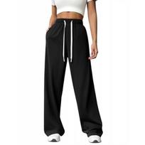 New Women's Casual Sports Wide Leg Loose Straight Trousers for Spring Summer Crossborder America Europe S juoda