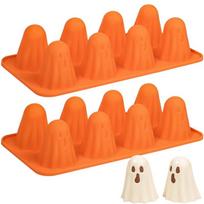 2pcs Halloween Silicone Mold , Evil Spirit Design, Nonstick Material, Easy Release for Soaps, Lotions, Party Decorations, Haunted House 2