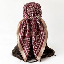 Satininis Šalikas Madingas Hijabas Kvadratinis Turbanas Moteriška Prabangi Bandana Galvos Apdangalas Servetėlė Kaklaskaris Vėjui Atsparus Šalis Apklotai Galvos Juosta 90x90cm black