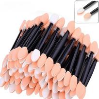 50/100Disposable Eyeshadow Brush Set,Disposable eye shadow stick brush double-headed sponge eye shadow stickeyeshadow applicator