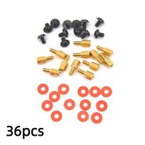 36pcs/Set Computer PC Case Motherboard Riser Screws Insulation Washers For Case Fans Brass Standoff