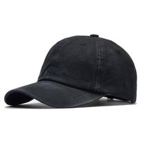 Retro Solid Minkšta vasarinė beisbolo kepurė Vyriška unisex vasaros kepuraitė Moteriška Snapback Hat Trucker Kepuraitė Tėčio kepuraitė 56-60cm juoda