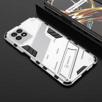 Šarvų magnetinio stovo laikiklio telefono dėklas, skirtas OPPO Realme 8i 8S Pro C21Y C25Y 5G kietojo kompiuterio smūgiams atsparus laikiklis, galinis dangtelis, skirtas Realme Narzo 50A 50i Realme Narzo 50i balta