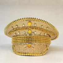 Women Men Steampunk Military Hat spike Captain Cap For Lady Sergeant Hat Hen Do Hat Festival Birthday Part Hat