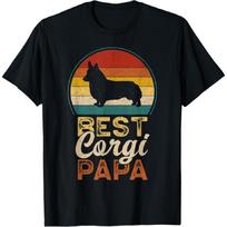 Best Corgi Papa, Father's Day, Dad, Welsh Corgi Grandpa T-Shirt S juoda