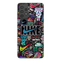 Telefono dėklas - MANIACASE - Samsung Galaxy A53 - Silikonas TPU - Just Do It - Spalvotas juoda