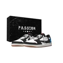 Travis Scott x Jordan Air Jordan 1 Lightning Travis Scott X AJ1 Low Cushioning Low top Vintage Basketball Shoes Unisex DZ4137-700(Team1698-1) 42