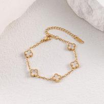 Four-leaf Clover Bracelet 9mm Mini Real Mother-of-pearl Turquoise Bracelet Accessible Luxuryclassy Bracelet