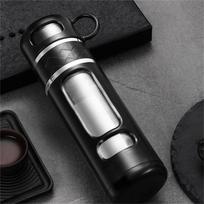 520ML Tea Water Bottle With Tea Filter High Borosilicate Glass Tea Water Separation Water Cup Portable Filtering Bottle Tumbler 520ml juoda