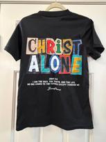 Christ Alone Christian T-Shirt John 14:6 Bible Verse Faith Graphic Back Print S