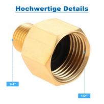 Outdoor Camping Stove Transition 1/2 R X 1/4 lks Brass LPG Gas Adapter Connector for Gas Cooker Gas Hose Gas Stove Grill Replace