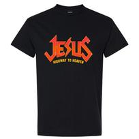 Jesus Highway to Heaven Funny Christian Rock Parody Vintage T Shirt Tee Gift L