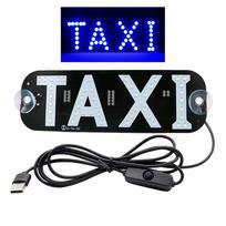 T-A-X-I LED Taxi Sign Light Creative Taxi Led Light Taxi Led Indicator Light  Panel Accessories raudona