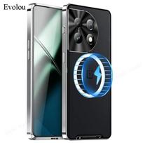 For OnePlus 11 Cases Ultra-thin Magsafe Magnetic Case For OnePlus 12 PH2449 PHB110 Metal Camera Lens Protector Back Cover For OnePlus 11 sidabras