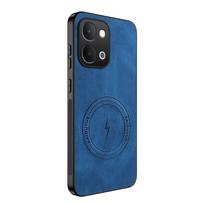 For Vivo Y31D Vintage Business Phone Case Cover Sheepskin Leather Magnetic Case Vivo Y31D Wireless Case Fundas Para Vivo Y31D Vivo Y31D mėlyna