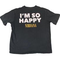 Nirvana x H&M I'm So Happy Marškinėliai Dydis L Grupės Marškinėliai Retro Grunge Kurt Cobain 90-tieji XL white