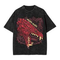 Washed T Shirts Odogaron Monster Hunter Hip Hop TShirts Harajuku  Streetwear Short Sleeve Summer Tops Tee Shirt Unisex Women S įvairiaspalvis