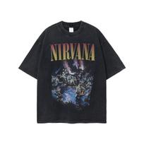 Unisex Washed T-Shirt Oversized Streetwear Nirvana S įvairiaspalvis