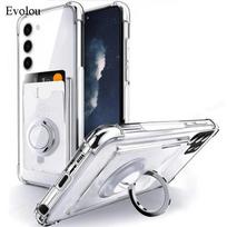 Wallet Card Slot Transparent Phone Case For Redmi Note 15 Pro Plus Ring Stand Holder Soft Silicone Cover For Redmi Note 14 13 4G Redmi Note 15 4G