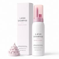 Kremas blakstienoms Šampūnas Plakta putų blakstienų valiklis Gėlytės formos Veganiškas, draugiškas salonams, po blakstienų priauginimo, privatus ženklas cream mousse 100ml rožinė