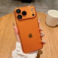 Applicable to Apple 17ProMax non-yellowing mobile phone case ultra-thin iphone16 with lens film 15 all-inclusive PC hard case iPhone17 oranžinė