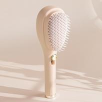 Portable ABS Hair Comb Anti-Static Self-Cleaning Hair Brush Retractable Magic Comb smėlis