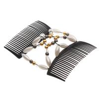 Styling Tool Bun Maker Handmade Double Comb Beaded Hair Clip Elastic Hairpin Magic Hair Comb balta