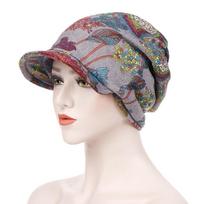 Print Design Hair Loss Cap Breathable Warm Bonnet Caps Slouch Design Chemo Caps  Casual Wear mėlyna