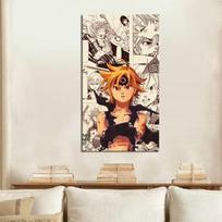 Septynios mirtinos nuodėmės Anime figūrėlė Drakono rūstybės nuodėmė Meliodas Animacinių filmų tapyba Meno kūriniai Sienos paveikslėlis Svetainės dekoras 21*30cm