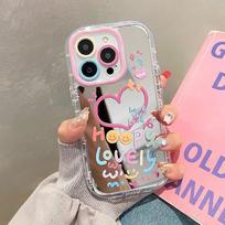 Heart Mirror Phone Case for iPhone 13/14/15 Plus/16 Pro Max - Pink iPhone 15 Pro