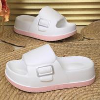 Fashion Ladies' Slippers with Anti Slip 2025 Height Increase, Super Thick Sole, Fashionable and Super Soft for Home and Outdoor Wear 35-36 balta