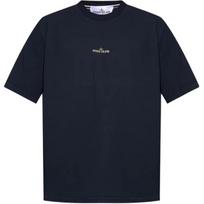 Stone Island Pullover Crew Neck Badge Short Sleeve T-Shirt Men T-Shirts K2S152100037S0197-V0020 XL