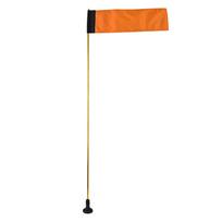 Large Kayak   Flag with Pole, Storage Bag, Screws and Track Mount Base High Visibility 20x5.6 Inch orange