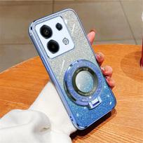 Luxury Glitter Plating Holder Case For Xiaomi Redmi Note 15 Pro 4G 5G 14 Pro Plus 13 PRO 12 Pro 11S Stand Cover Redmi Note15 4G