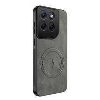 For Motorola Edge 70 Vintage Business Phone Case Cover Sheepskin Leather Magnetic Case Motorola Edge 60 Wireless Case Fundas Moto Edge 70 pilka