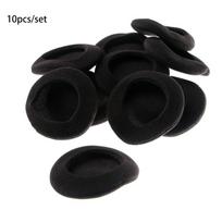 10 vnt. Pakeičiami ausinių ausų pagalvėlės Earpads kempinės minkštas putplasčio paminkštinimas Koss For Porta Pro PP PX100 ausinėms black black
